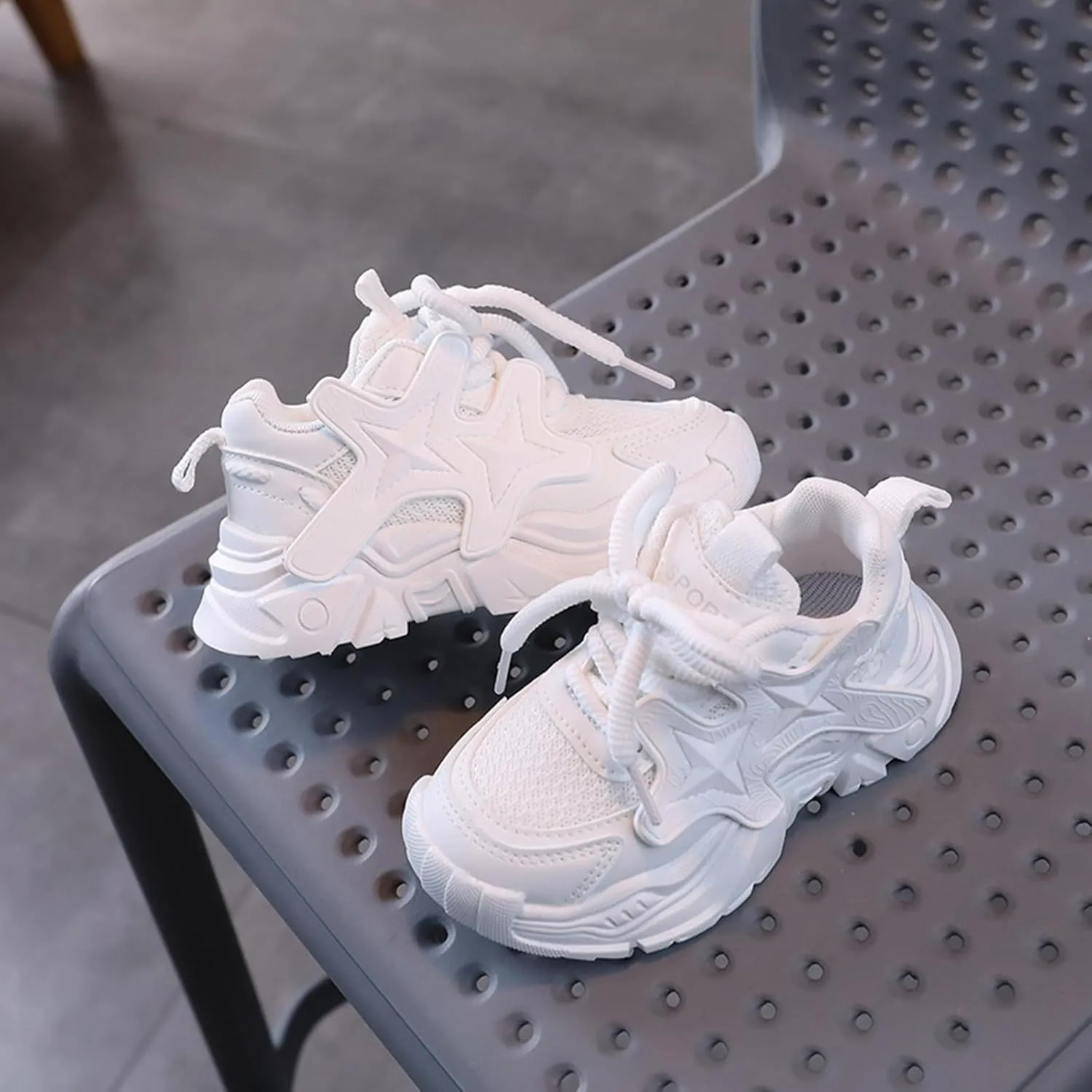 IWIHMIV Running Shoes for Kids Sneakers Boys Girls Tennis Shoes for Running Athletic Sports Lightweight Breathable Walking Shoes