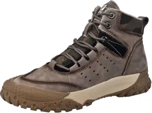 JiuQing Men's Hiking Boots Waterproof Desert Boots Breathable Backpacking Trekking Trails Shoes