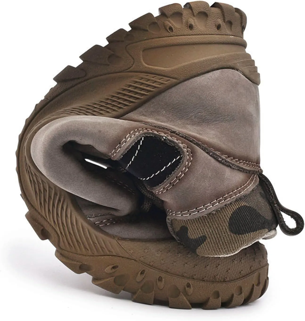 JiuQing Men's Hiking Boots Waterproof Desert Boots Breathable Backpacking Trekking Trails Shoes