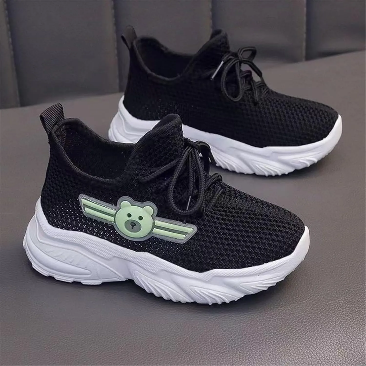 Kids Cozy Tennis Running Shoes Lightweight Slip On Sneakers Casual Sports Workout Shoes Running Walking Flat Shoes