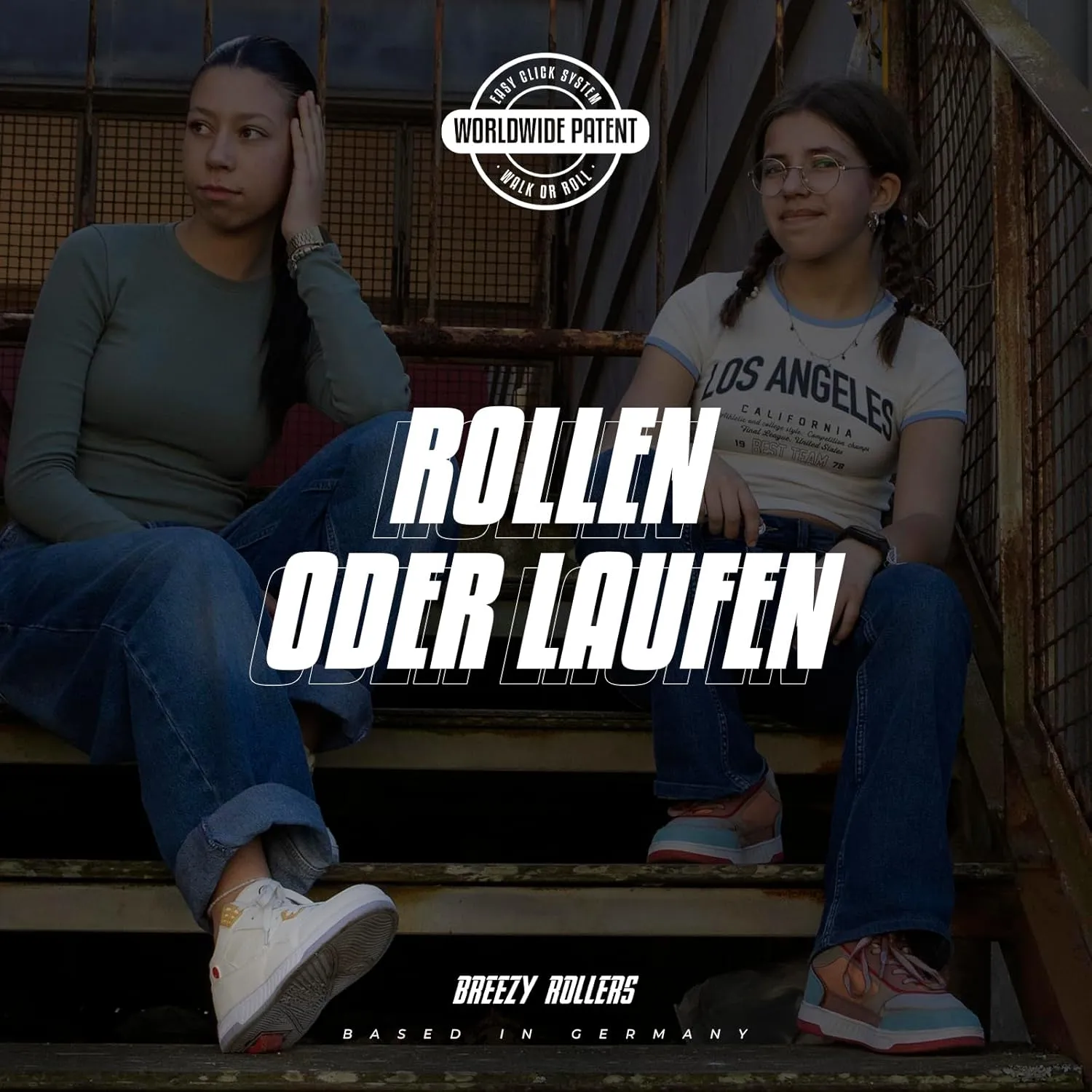 Kids' Roller Shoes | Transform from Street Sneakers to Roller Skates in Seconds | Patented Click System | Roller Sneakers for Boys & Girls