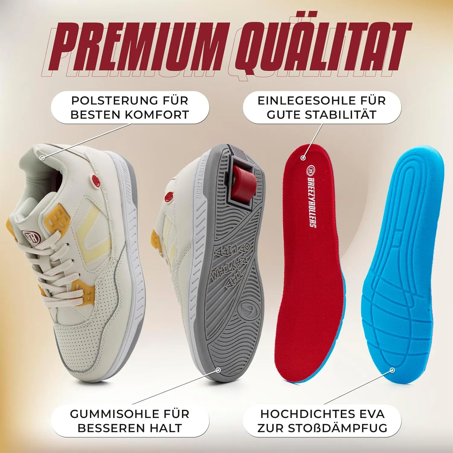Kids' Roller Shoes | Transform from Street Sneakers to Roller Skates in Seconds | Patented Click System | Roller Sneakers for Boys & Girls