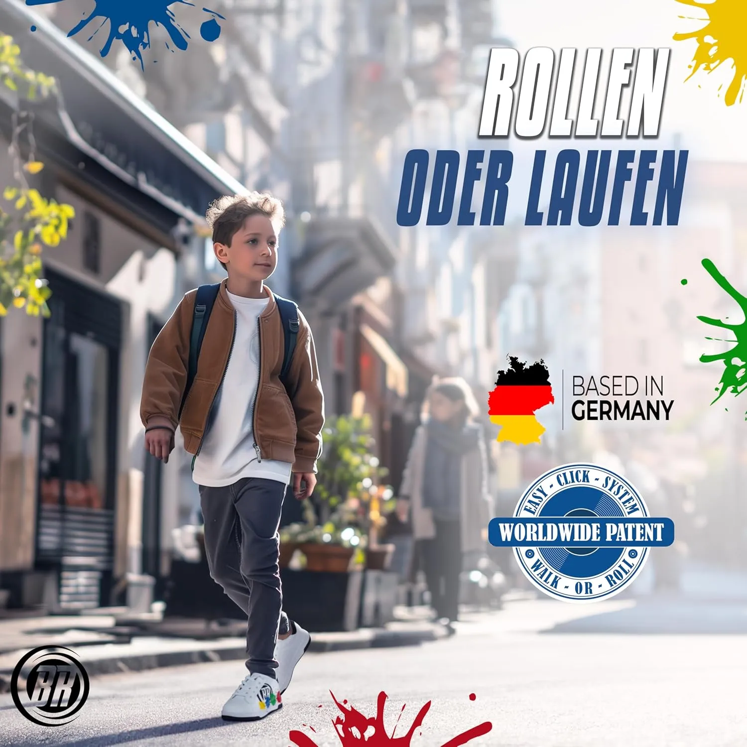 Kids' Roller Shoes | Transform from Street Sneakers to Roller Skates in Seconds | Patented Click System | Roller Sneakers for Boys & Girls