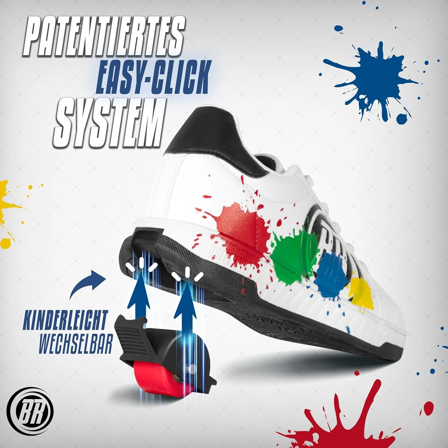 Kids' Roller Shoes | Transform from Street Sneakers to Roller Skates in Seconds | Patented Click System | Roller Sneakers for Boys & Girls