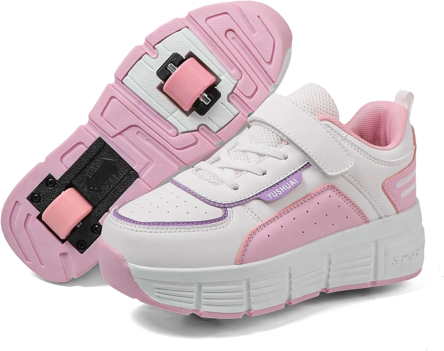 Kids Roller Skate Shoes Automatic Retrectable Technical Skateboarding Skates Multisport Running Sneakers for Boys Girls and Teen Outdoor