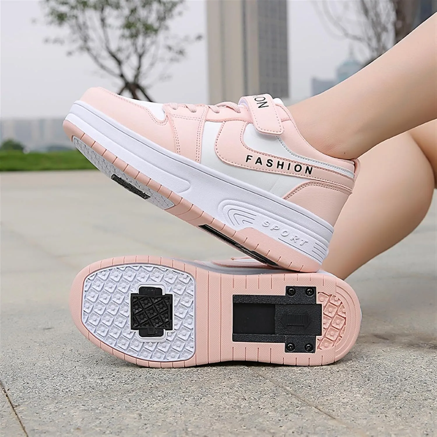 Kids Roller Skate Shoes Automatic Retrectable Technical Skateboarding Skates Multisport Running Sneakers for Boys Girls and Teen Outdoor
