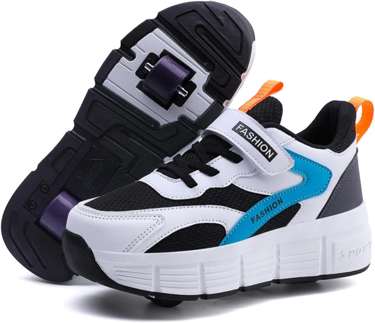 Kids Roller Skate Shoes Automatic Retrectable Technical Skateboarding Skates Multisport Running Sneakers for Boys Girls and Teen Outdoor