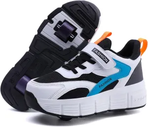 Kids Roller Skate Shoes Automatic Retrectable Technical Skateboarding Skates Multisport Running Sneakers for Boys Girls and Teen Outdoor