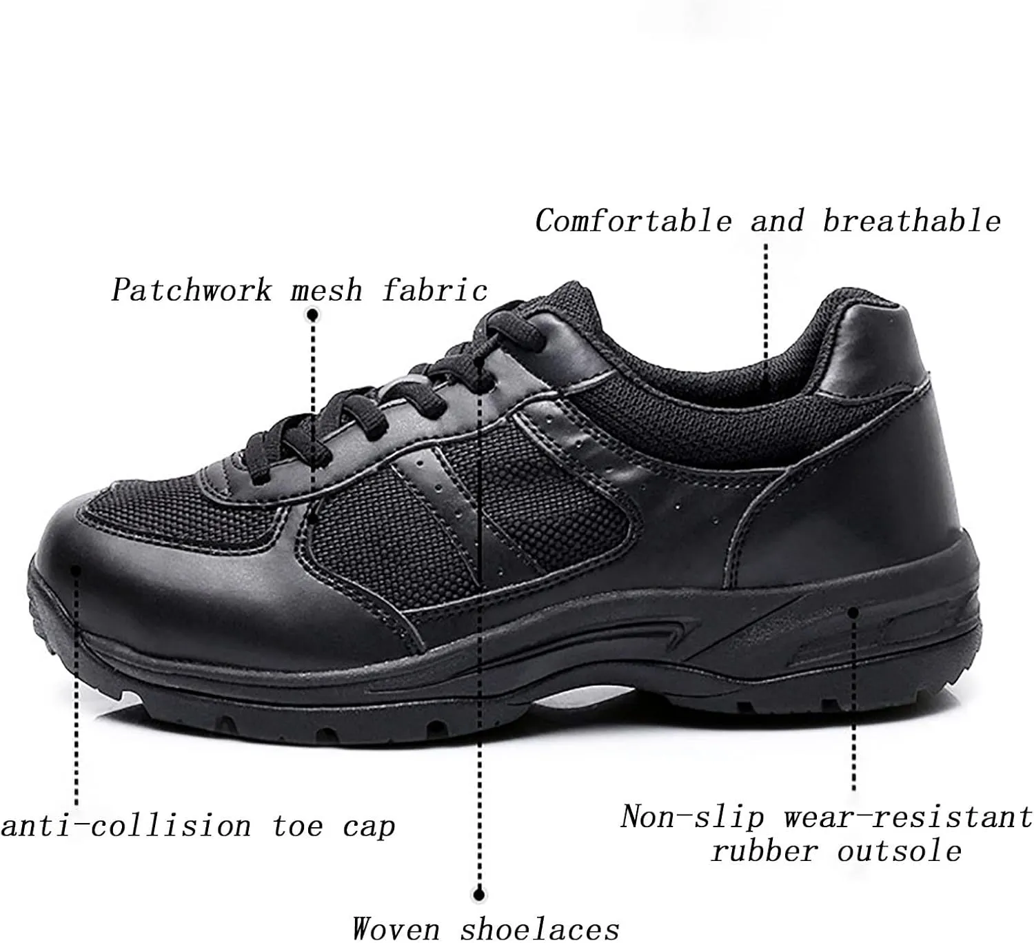 Lightweight Low Help Desert Boots for Men, Spring Autumn Comfort Durable Rubber Mountaineering Boots, Outdoor Lace-up Waterproof Non-slip Hiking Work Boots