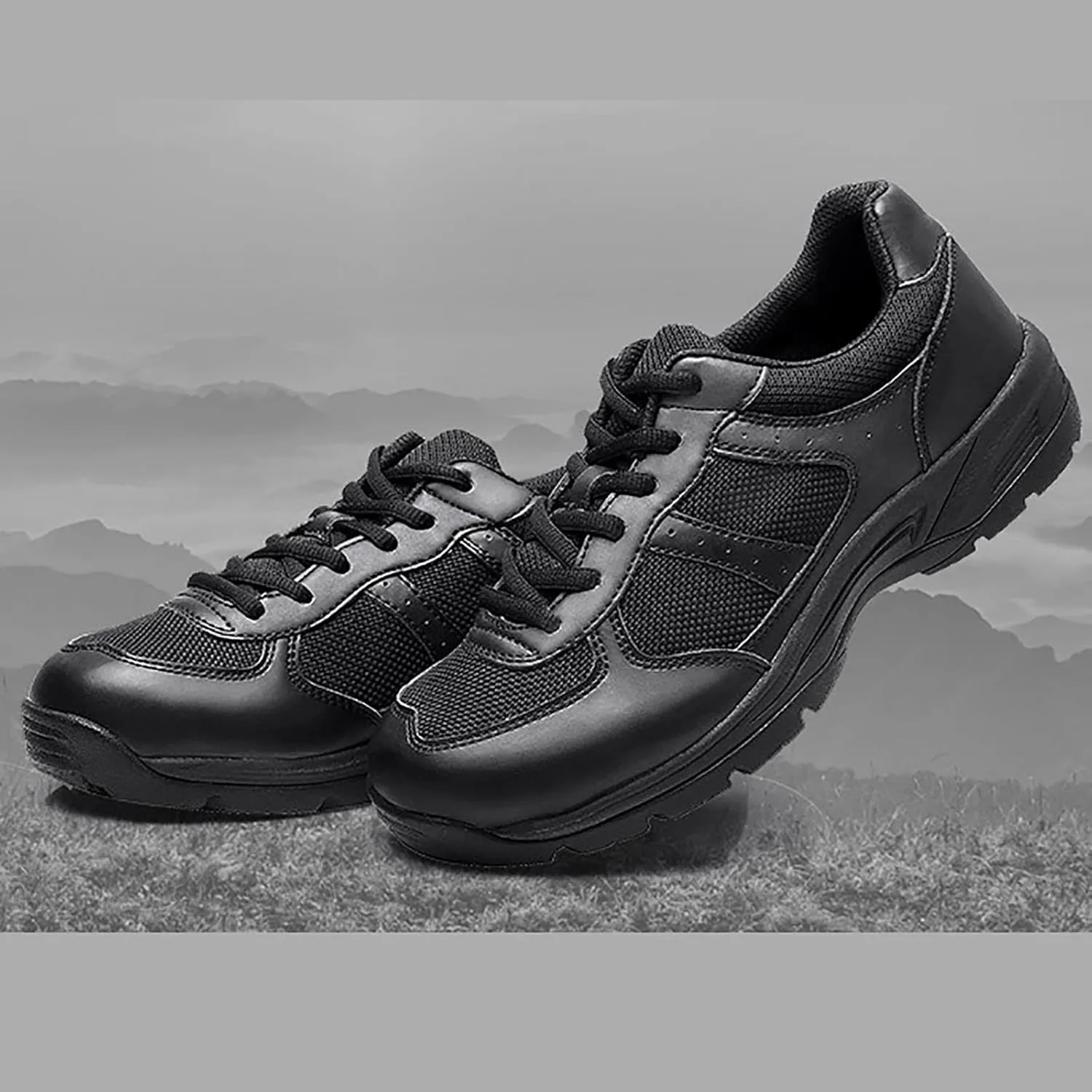 Lightweight Low Help Desert Boots for Men, Spring Autumn Comfort Durable Rubber Mountaineering Boots, Outdoor Lace-up Waterproof Non-slip Hiking Work Boots