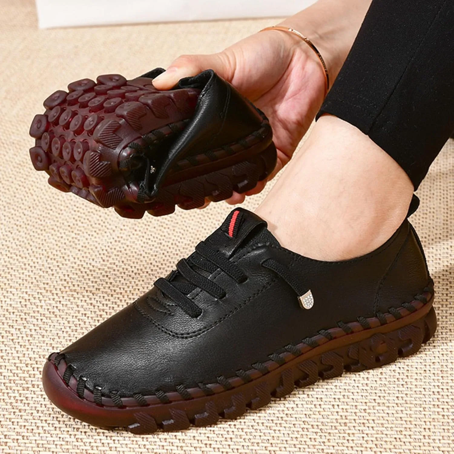 Loafers for Women Comfort Walking Shoes Comfort Walking Boat Shoe Lightweight Penny Loafers Slip on Work Flats Comfortable Loafer Casual Round Toe Moccasins Wild Driving Flat 2025