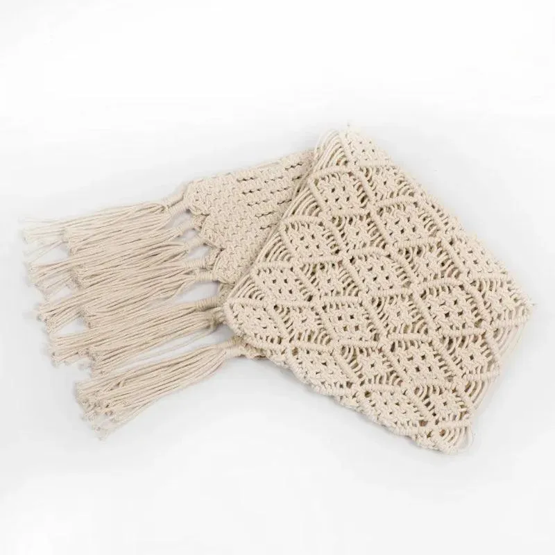 Macrame Diamonds Table Runner | 55x14 inches