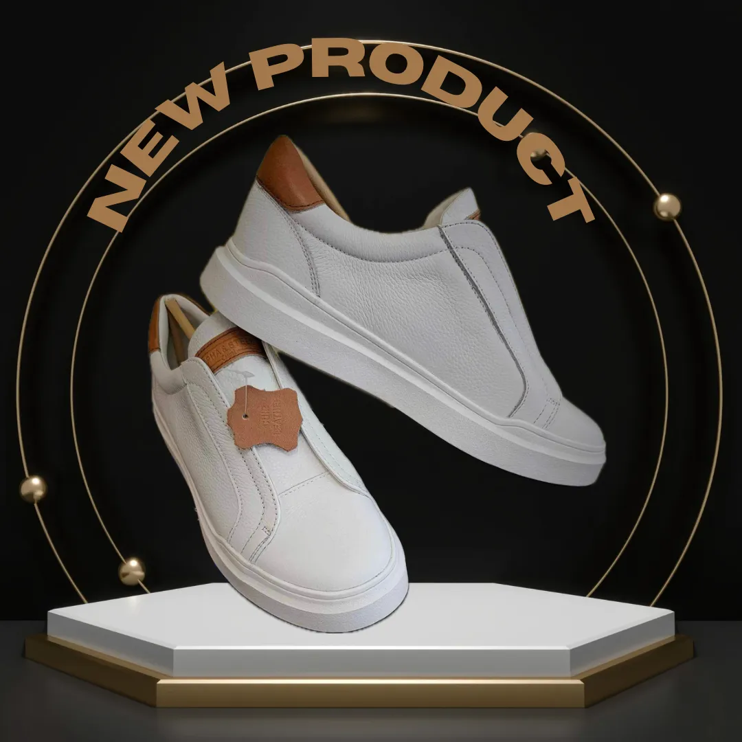 MENS ALPHA&STEELE  LEATHER RUNNERS AS1Y3036