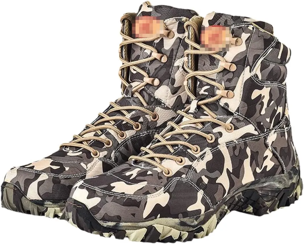 Men's Outdoor Hunting Mountaineering Non-Slip Waterproof Warm Shoes Winter Desert Mountain Tactical Boots