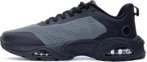 Mens Running Shoes Tennis Athletic Walking Sneakers Fashion Workout Gym Shoes GreyBlack Size 9