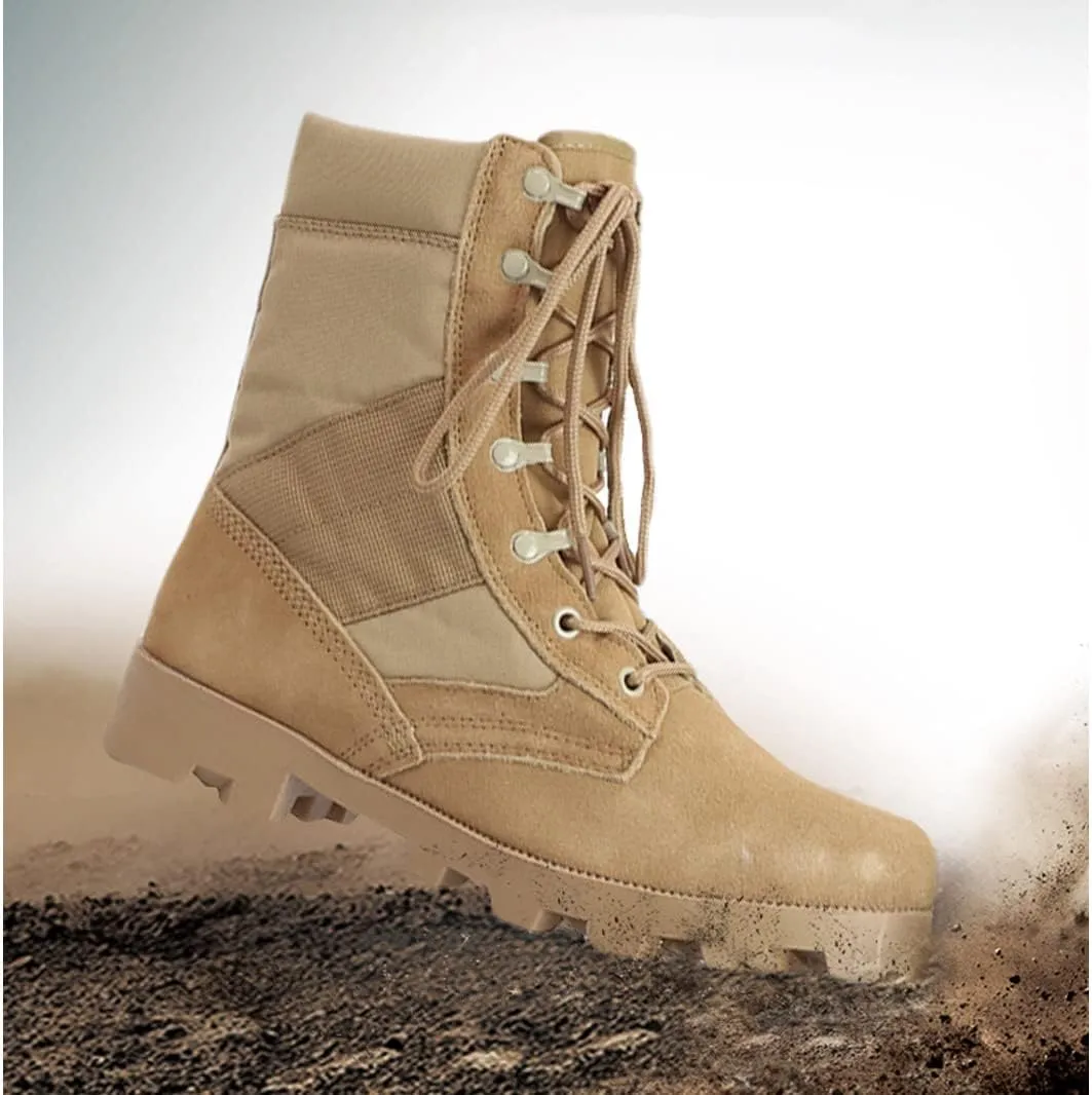 Men's Tactical Boots Outdoor Casual Lightweight Desert Military Boots for Hiking Work Combat