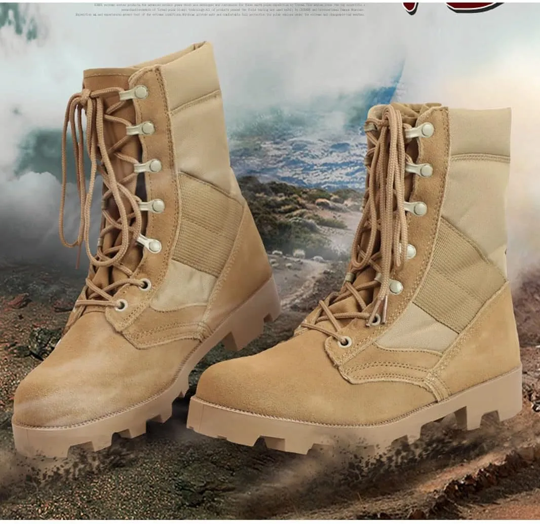 Men's Tactical Boots Outdoor Casual Lightweight Desert Military Boots for Hiking Work Combat