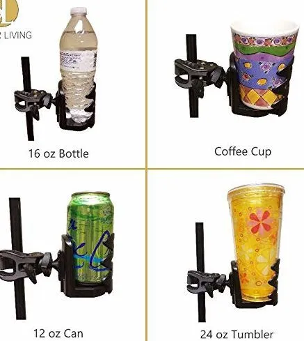 Mobility Cup Holder for Walker, Wheelchair and Mobility Scooter