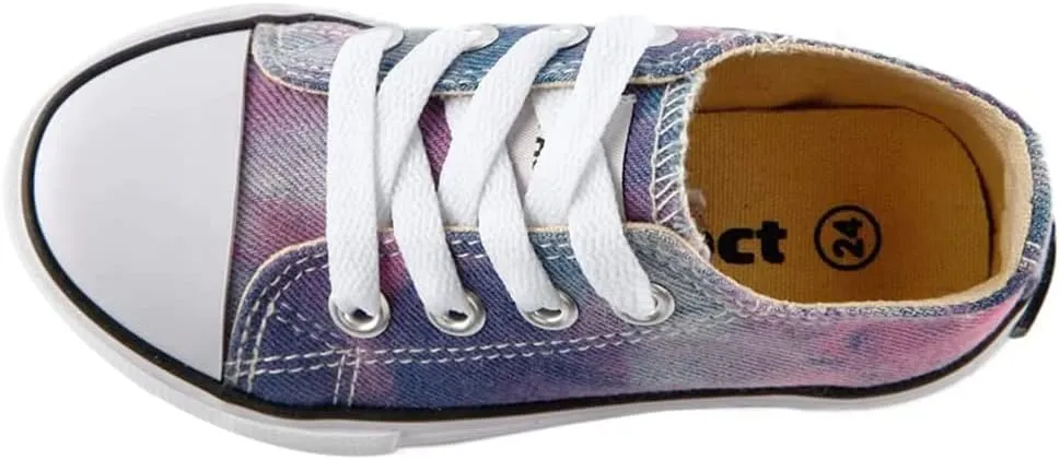 Mvlsoct Boys and Girl Low Top Canvas Kids Lace up Sneakers