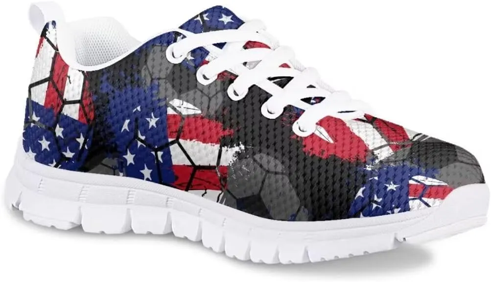 Pinupub Kids Running Shoe for Boys Girls Lace-up Running Tennis Sneakers Casual Sports Shoes