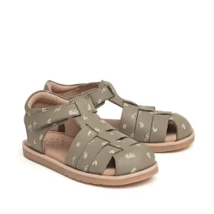 Pretty Brave Rocco Closed Toe Reef Green Leather Sandal 23-28