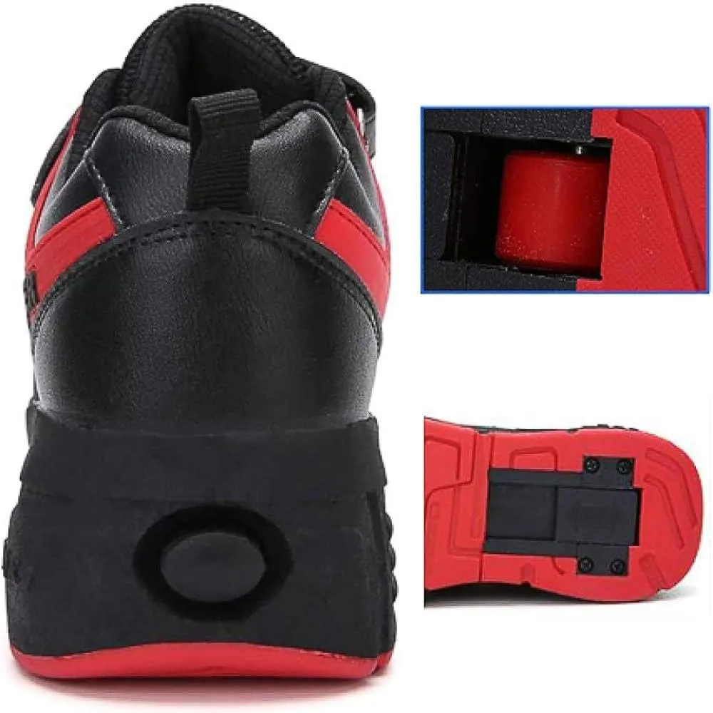 Roller Skates Girls Boys Multifunctional Roller Skates Outdoor Sports Gymnastics Trainers Automatic Retractable Technical Skateboard Shoes