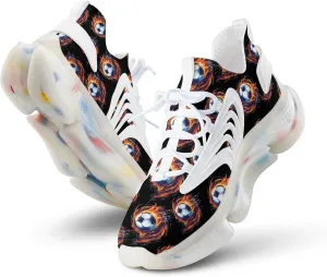 Soccer in Flame Men's Running Shoes Lightweight Walking Shoe Breathable Sneaker