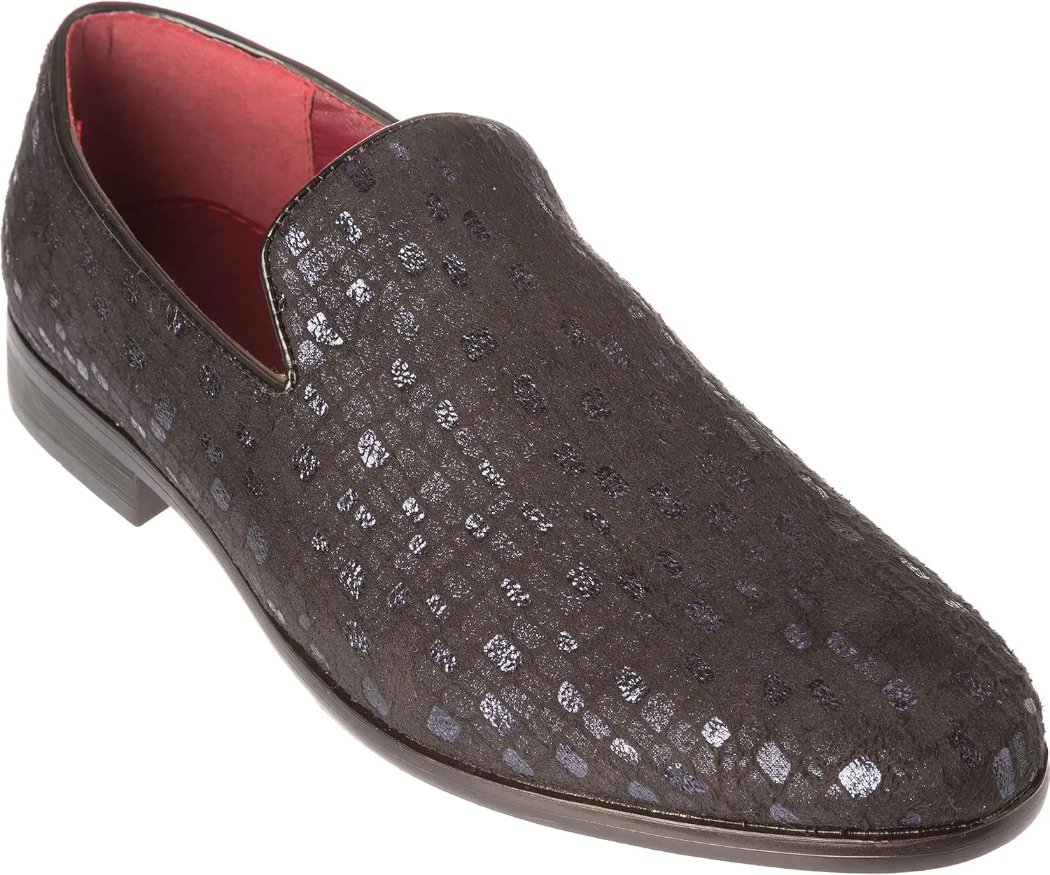sparko14 Mens Slip-On Fashion-Loafer Sparkling-Glitter Dress-Shoes