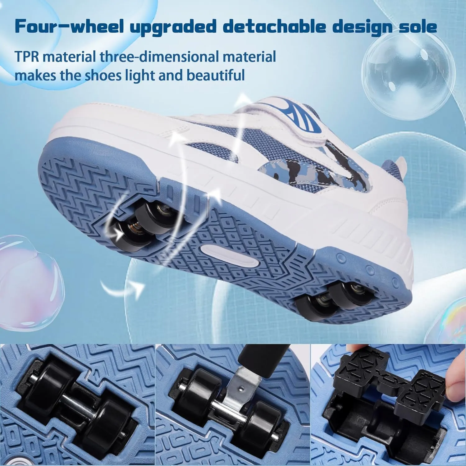 Summer Breathable Mesh 4-Wheel Kids Roller Skates Shoes for Boys Girls Stylish Durable Comfortable Sneaker