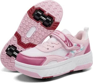Summer Breathable Mesh 4-Wheel Kids Roller Skates Shoes for Boys Girls Stylish Durable Comfortable Sneaker