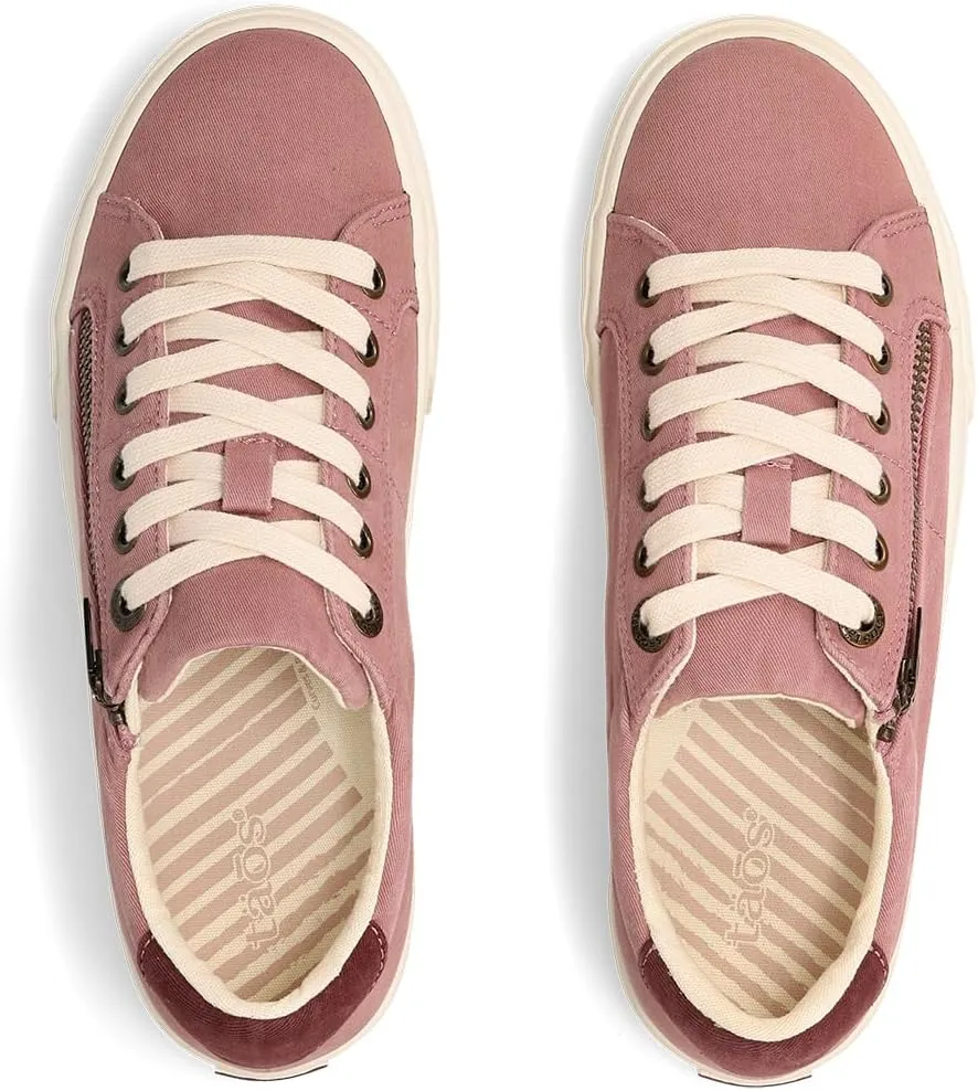 Taos Z Soul Womens Sneaker - Stylish Platform Sneaker with Removable Footbed, Arch Support, Premium Cushioning, Lace-Up Adjustability, and Easy Access Zipper