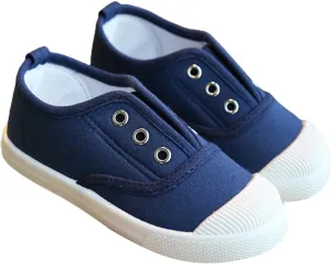 Toddler Girls Boys Canvas Light Weight Slip-On Sneakers Classical Cotton Flat Running Shoe Casual Walking Shoes