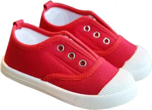 Toddler Girls Boys Canvas Light Weight Slip-On Sneakers Classical Cotton Flat Running Shoe Casual Walking Shoes