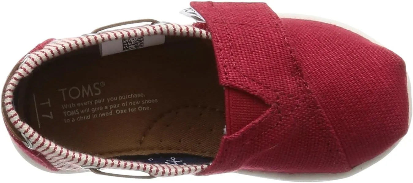 Toms 10007543 RED STRIPES BIMINI slip on/flat