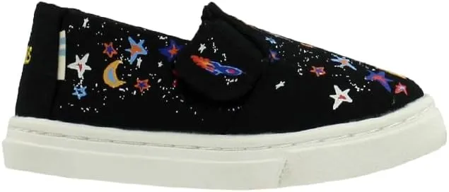 TOMS Toddler Boys Luca Slip On Casual Shoes - Black