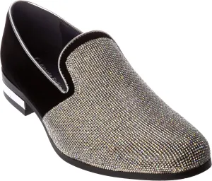 Treasure Mens Slip-On Fashion-Loafer Sparkling-Glitter Dress-Shoes