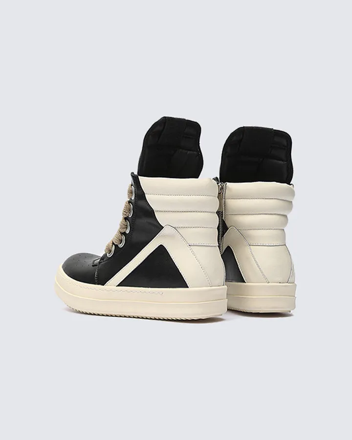 Two-Tone High-Top Casual Sneakers