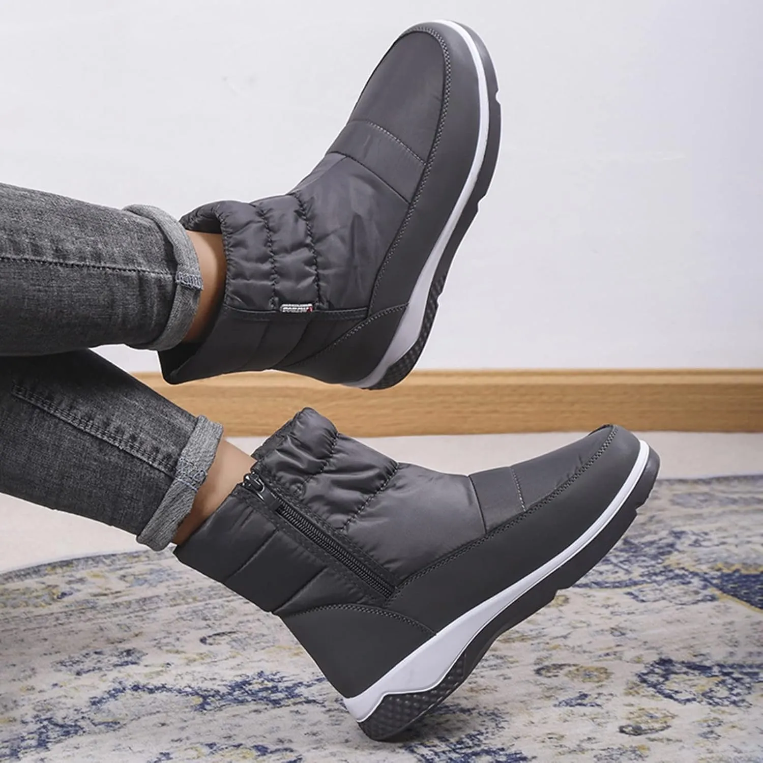 Winter Boots for Women Waterproof Snow Insulated Women's Winter Warm Back Lace Up Leather Waterproof Snow Boots Womens Boots for Snow Tall Snow Boots Boots for Women Winter Snow
