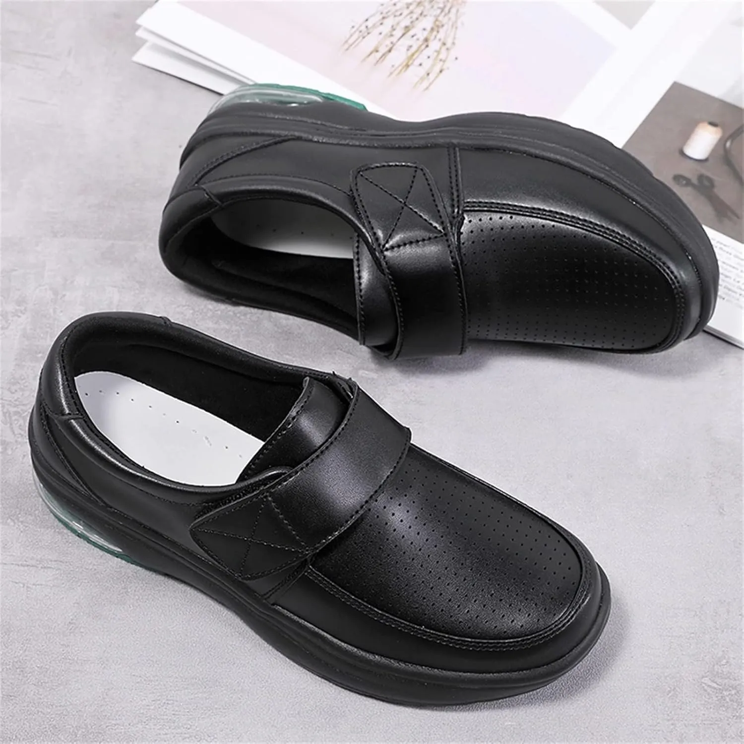 Womens Nursing Shoes Athletic Workout Orthopedic Sneakers Comfortable Breathale Non Slip Work Shoes Footwear Outdoor Running Sneakers Slip Resistant Loafer
