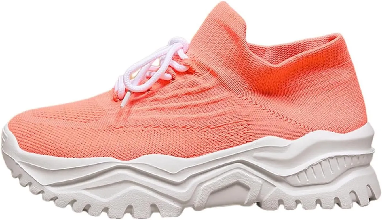 Womens Slip-on Shoes Lightweight Comfortable Sneakers Casual Breathable Walking Shoes Soft Sole Athletic Shoe Non-Slip Running Workout Ankle Socks Sneaker