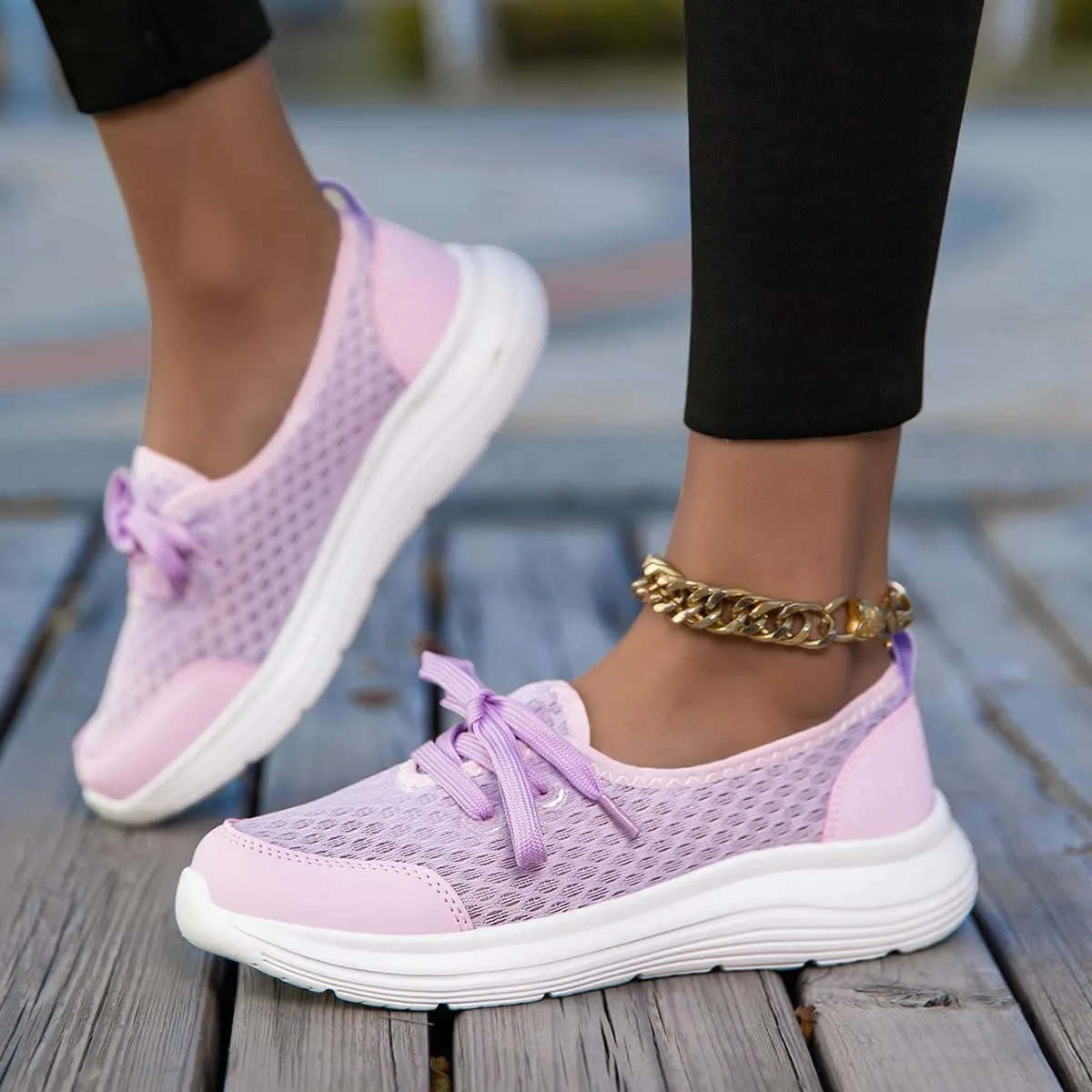 Women's Soft Sole Mesh Comfort Orthopedic Shoes Mesh Breathable Slip-on Sneakers Lightweight Tennis Ladies Cute Sports Shoes Walking Slip On Flats with Arch Support