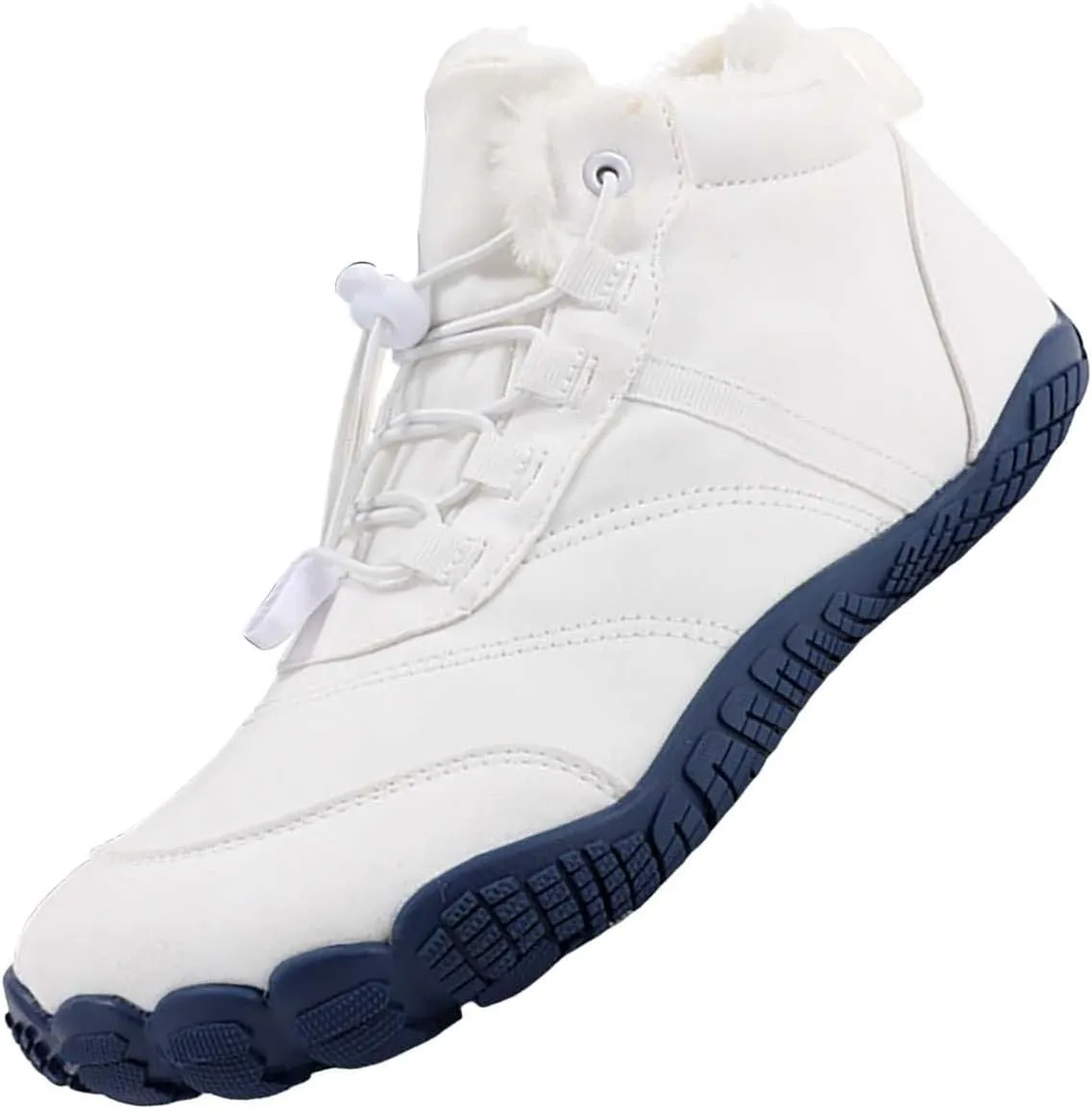 Womens Winter Sport Waterproof Boots Snow Boots Fur Lined Warm Ankle Boots Slip On Fuzzy Hiking Booties