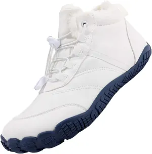 Womens Winter Sport Waterproof Boots Snow Boots Fur Lined Warm Ankle Boots Slip On Fuzzy Hiking Booties